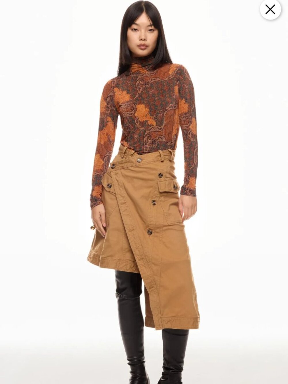Ulla Johnson Aurelia Floral Printed Turtleneck Size SP